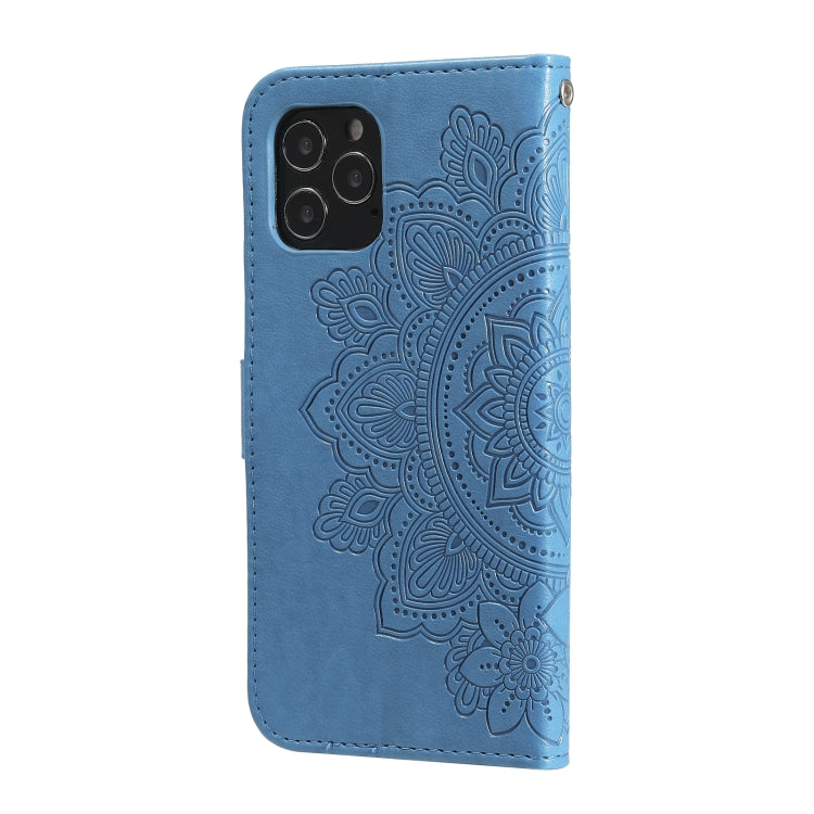 For iPhone 11 Pro Max 7-petal Flowers Embossing Pattern Horizontal Flip PU Leather Case with Holder & Card Slots & Wallet & Photo Frame