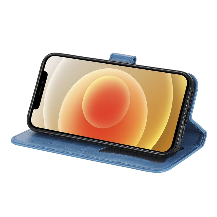 For iPhone 12 Pro Max 7-petal Flowers Embossing Pattern Horizontal Flip PU Leather Case with Holder & Card Slots & Wallet & Photo Frame