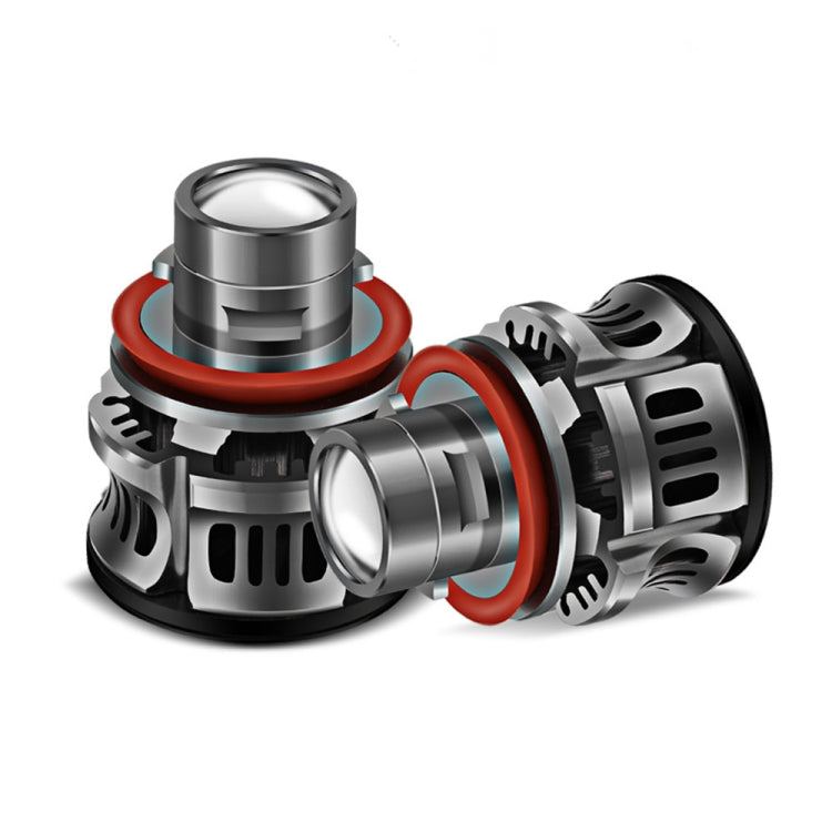 2 PCS XT7 H8 / H9 / H11 DC9-20V 18W 2200LM 6000K Projector Light Fog Light LED Lens with SMD-3570 Lamp