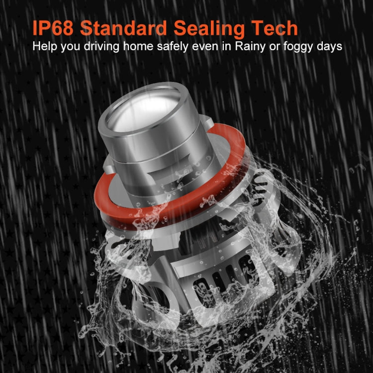 2 PCS XT7 H8 / H9 / H11 DC9-20V 18W 2200LM 6000K Projector Light Fog Light LED Lens with SMD-3570 Lamp