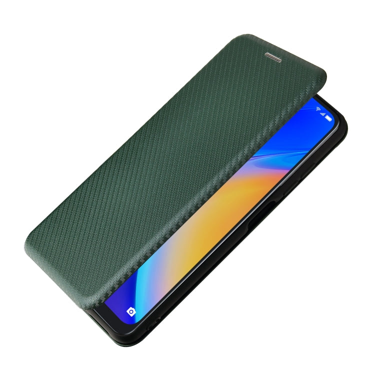 For TCL 20S Carbon Fiber Texture Horizontal Flip TPU + PC + PU Leather Case with Card Slot