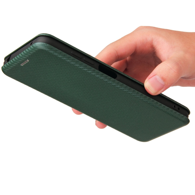 For TCL 20S Carbon Fiber Texture Horizontal Flip TPU + PC + PU Leather Case with Card Slot