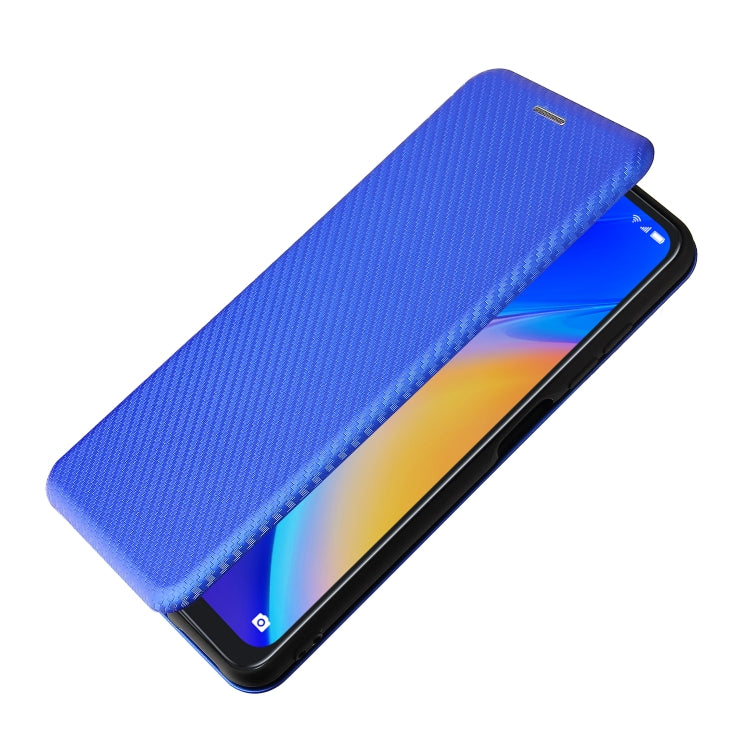 For TCL 20S Carbon Fiber Texture Horizontal Flip TPU + PC + PU Leather Case with Card Slot