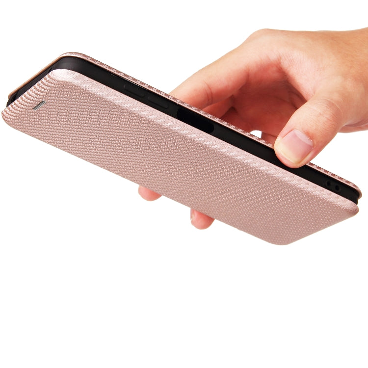 For TCL 20S Carbon Fiber Texture Horizontal Flip TPU + PC + PU Leather Case with Card Slot