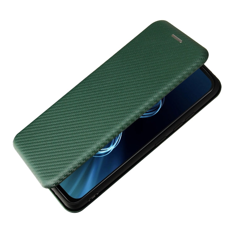 For Asus Zenfone 8 / ZS590KS (8 Mini) Carbon Fiber Texture Horizontal Flip TPU + PC + PU Leather Case with Card Slot