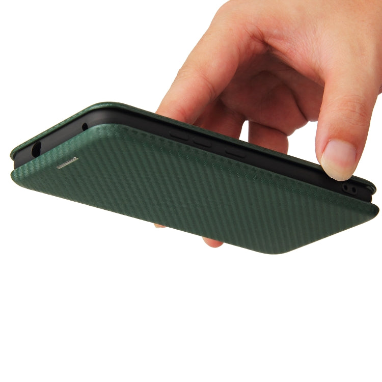 For Asus Zenfone 8 / ZS590KS (8 Mini) Carbon Fiber Texture Horizontal Flip TPU + PC + PU Leather Case with Card Slot