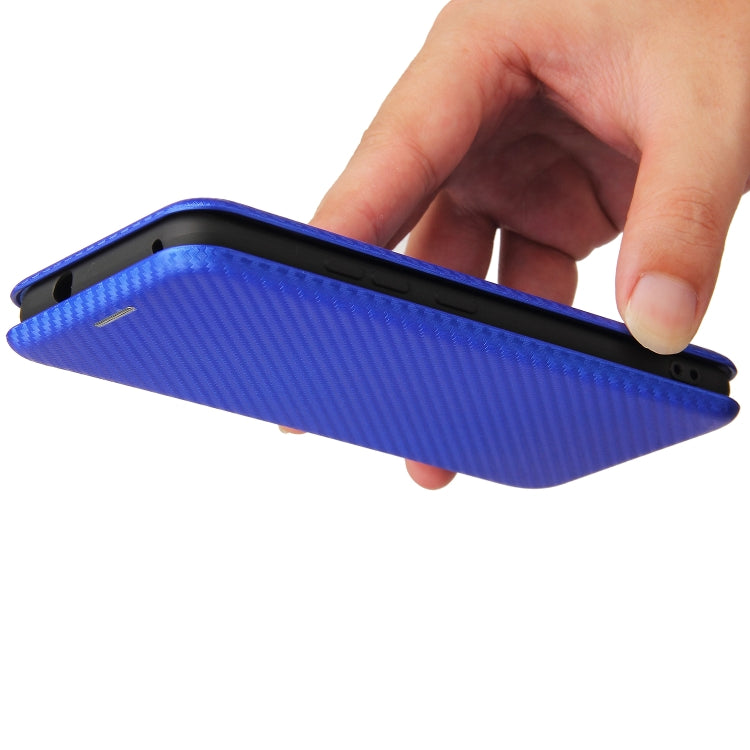 For Asus Zenfone 8 / ZS590KS (8 Mini) Carbon Fiber Texture Horizontal Flip TPU + PC + PU Leather Case with Card Slot