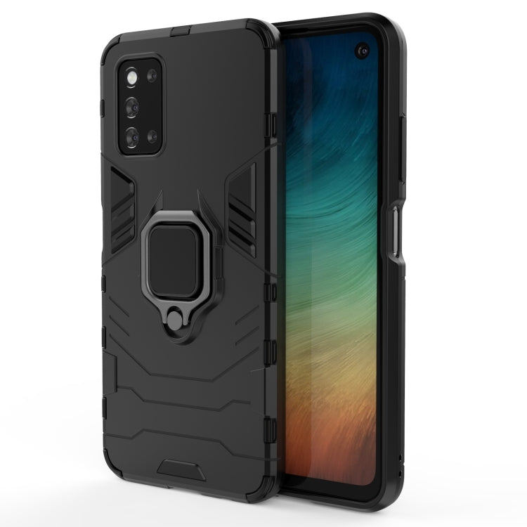 For Samsung Galaxy F52 5G Shockproof PC + TPU Protective Case with Magnetic Ring Holder