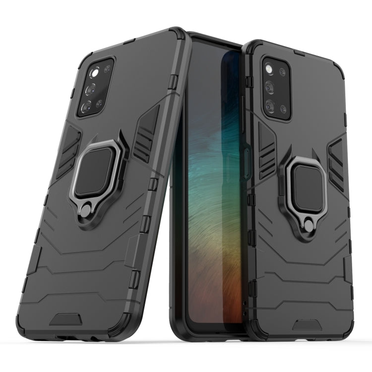 For Samsung Galaxy F52 5G Shockproof PC + TPU Protective Case with Magnetic Ring Holder