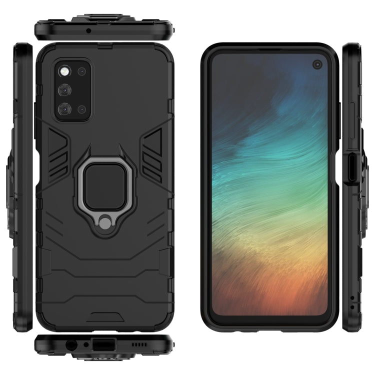 For Samsung Galaxy F52 5G Shockproof PC + TPU Protective Case with Magnetic Ring Holder