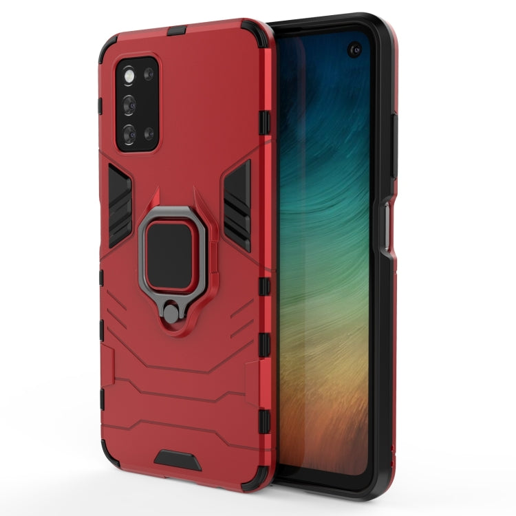 For Samsung Galaxy F52 5G Shockproof PC + TPU Protective Case with Magnetic Ring Holder