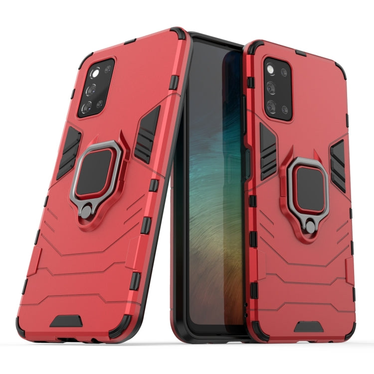 For Samsung Galaxy F52 5G Shockproof PC + TPU Protective Case with Magnetic Ring Holder