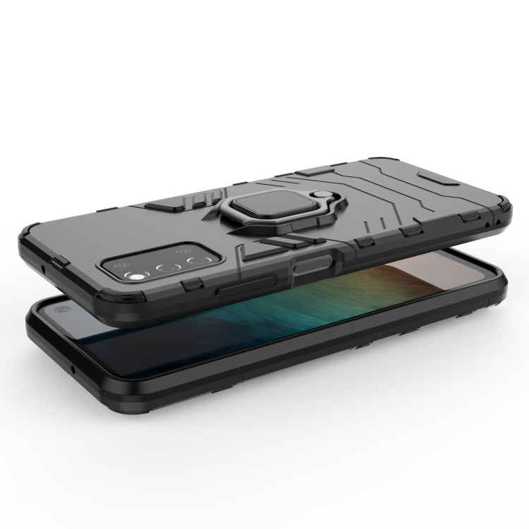 For Samsung Galaxy F52 5G Shockproof PC + TPU Protective Case with Magnetic Ring Holder