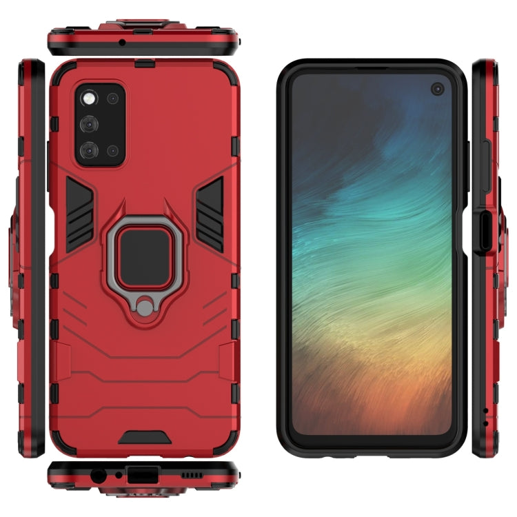 For Samsung Galaxy F52 5G Shockproof PC + TPU Protective Case with Magnetic Ring Holder