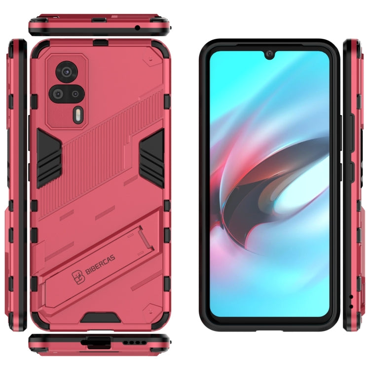 For vivo S9e Punk Armor 2 in 1 PC + TPU Shockproof Case with Invisible Holder
