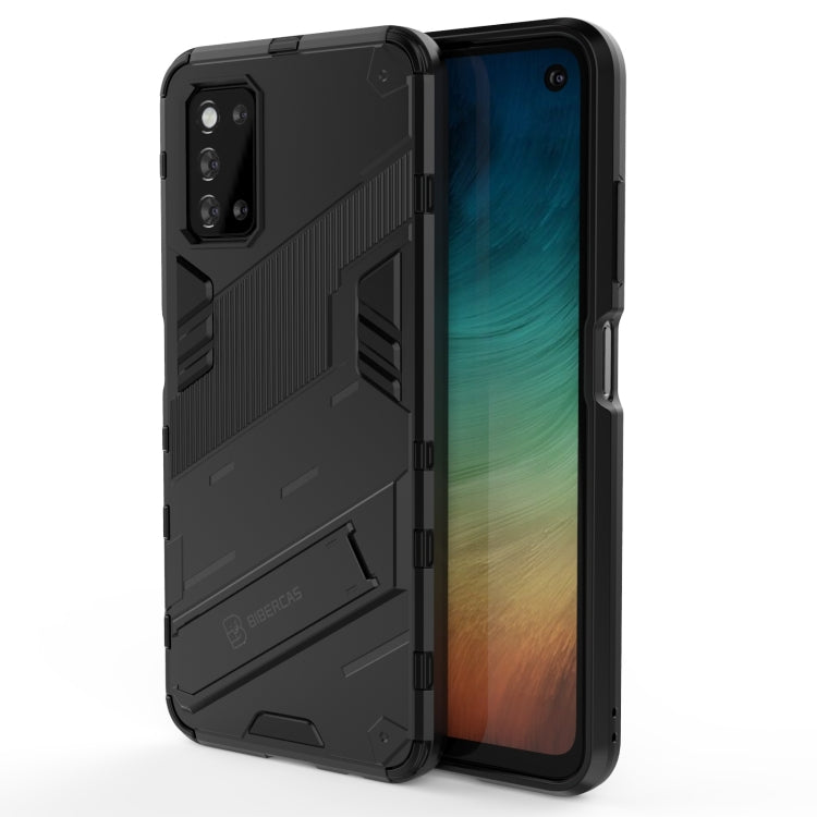 For Samsung Galaxy F52 5G Punk Armor 2 in 1 PC + TPU Shockproof Case with Invisible Holder