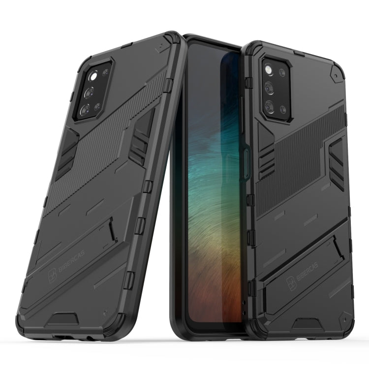 For Samsung Galaxy F52 5G Punk Armor 2 in 1 PC + TPU Shockproof Case with Invisible Holder