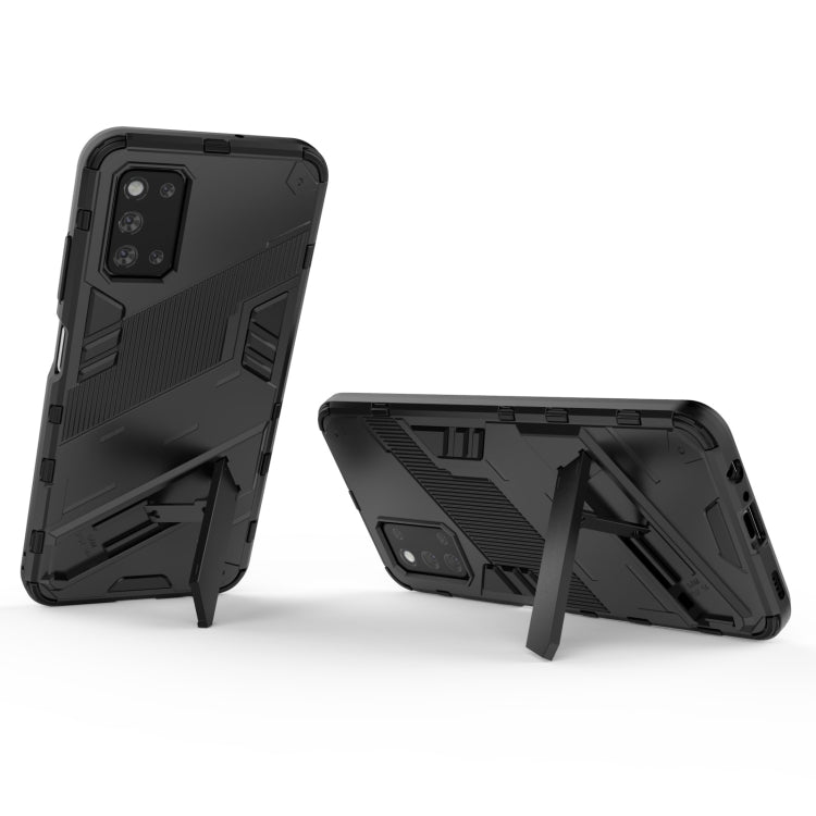 For Samsung Galaxy F52 5G Punk Armor 2 in 1 PC + TPU Shockproof Case with Invisible Holder