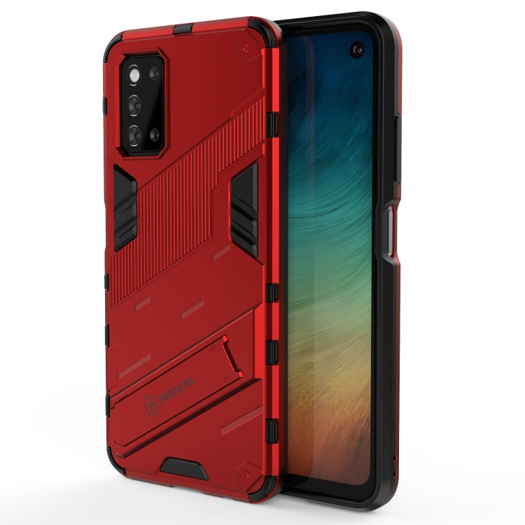 For Samsung Galaxy F52 5G Punk Armor 2 in 1 PC + TPU Shockproof Case with Invisible Holder