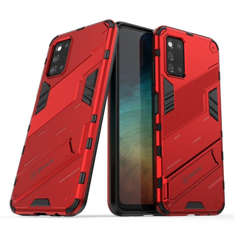 For Samsung Galaxy F52 5G Punk Armor 2 in 1 PC + TPU Shockproof Case with Invisible Holder