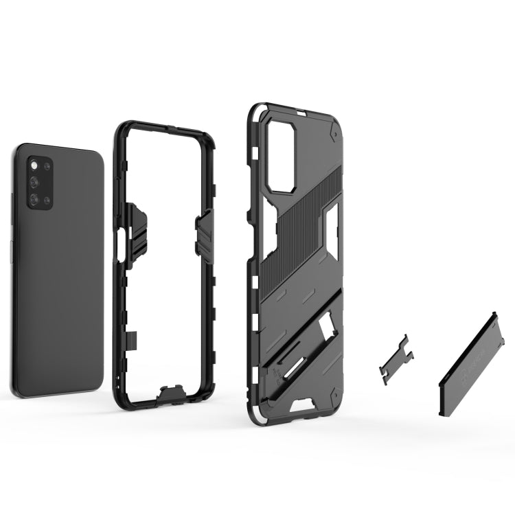For Samsung Galaxy F52 5G Punk Armor 2 in 1 PC + TPU Shockproof Case with Invisible Holder