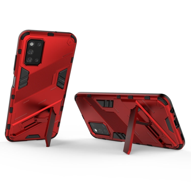 For Samsung Galaxy F52 5G Punk Armor 2 in 1 PC + TPU Shockproof Case with Invisible Holder