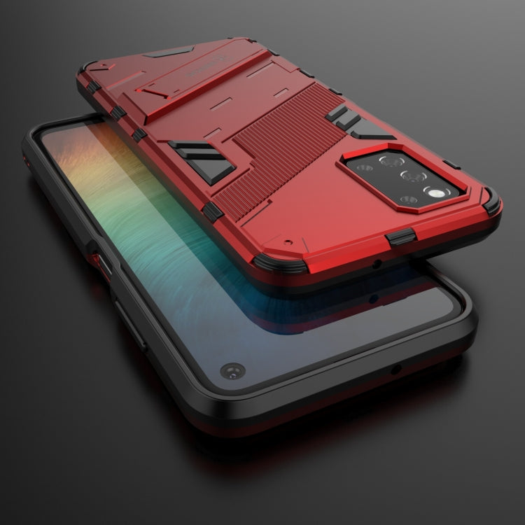 For Samsung Galaxy F52 5G Punk Armor 2 in 1 PC + TPU Shockproof Case with Invisible Holder