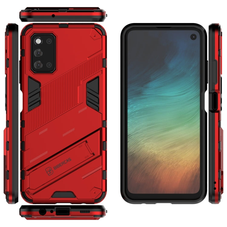 For Samsung Galaxy F52 5G Punk Armor 2 in 1 PC + TPU Shockproof Case with Invisible Holder