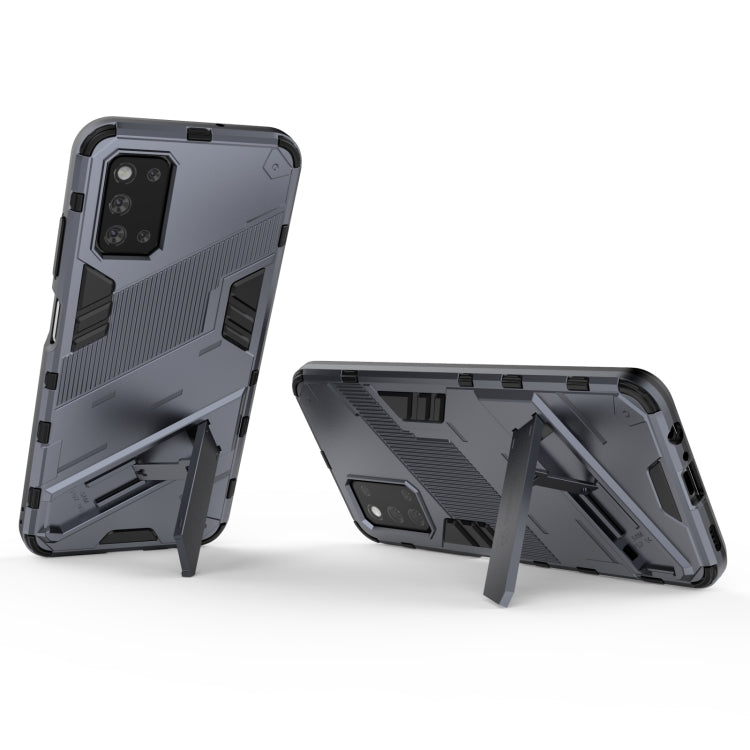 For Samsung Galaxy F52 5G Punk Armor 2 in 1 PC + TPU Shockproof Case with Invisible Holder