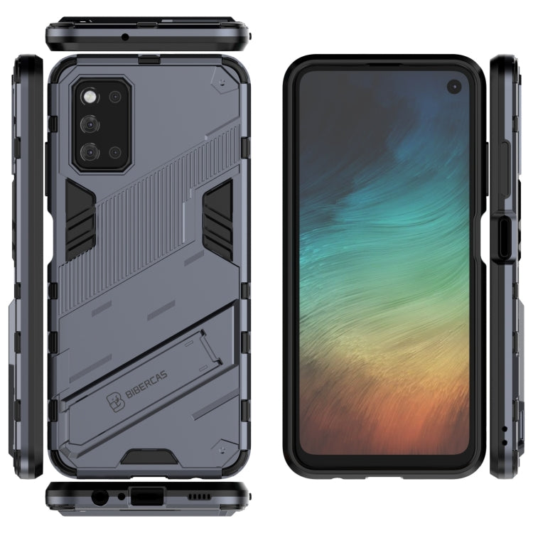 For Samsung Galaxy F52 5G Punk Armor 2 in 1 PC + TPU Shockproof Case with Invisible Holder