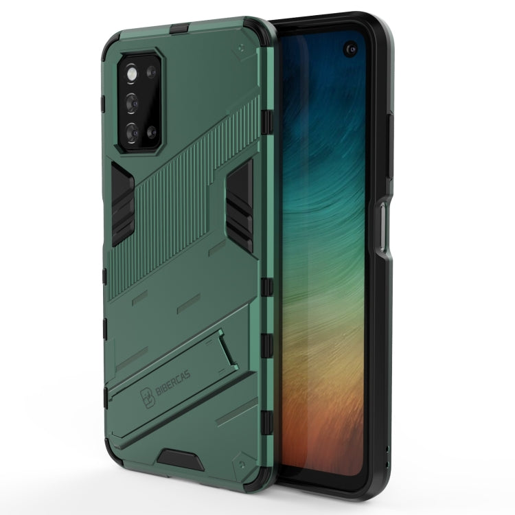 For Samsung Galaxy F52 5G Punk Armor 2 in 1 PC + TPU Shockproof Case with Invisible Holder