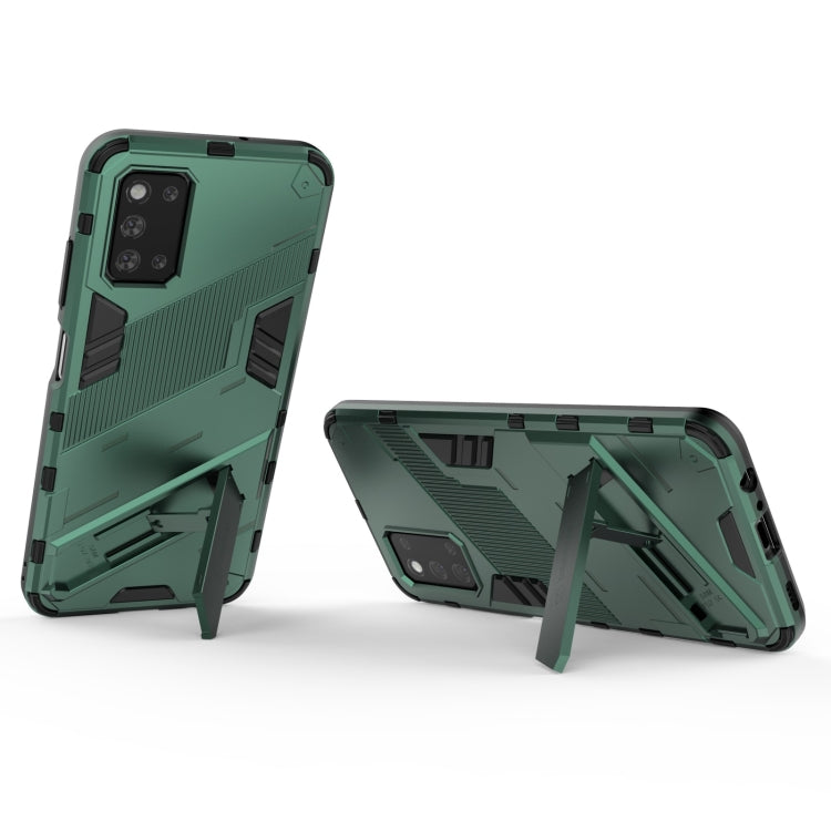 For Samsung Galaxy F52 5G Punk Armor 2 in 1 PC + TPU Shockproof Case with Invisible Holder