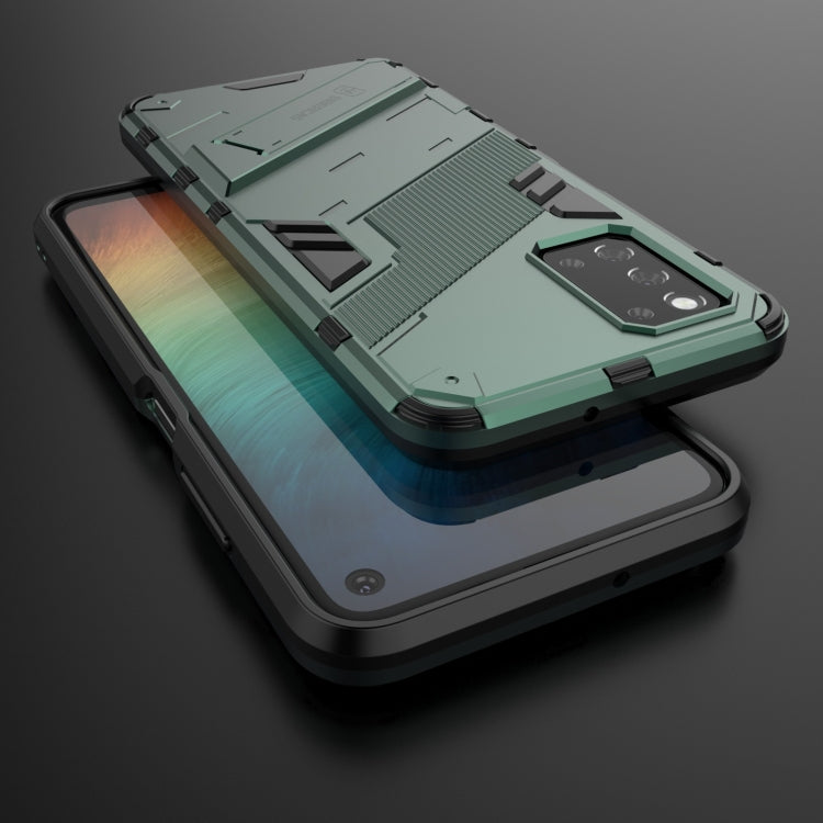 For Samsung Galaxy F52 5G Punk Armor 2 in 1 PC + TPU Shockproof Case with Invisible Holder