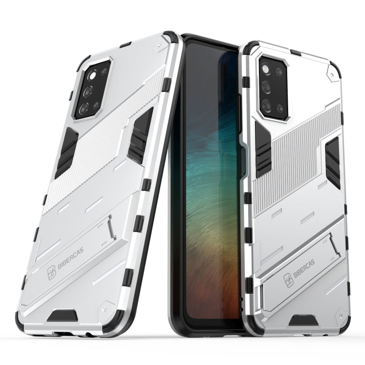 For Samsung Galaxy F52 5G Punk Armor 2 in 1 PC + TPU Shockproof Case with Invisible Holder
