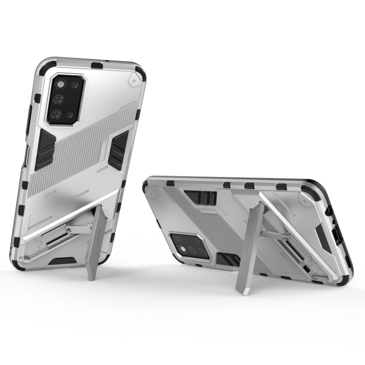 For Samsung Galaxy F52 5G Punk Armor 2 in 1 PC + TPU Shockproof Case with Invisible Holder