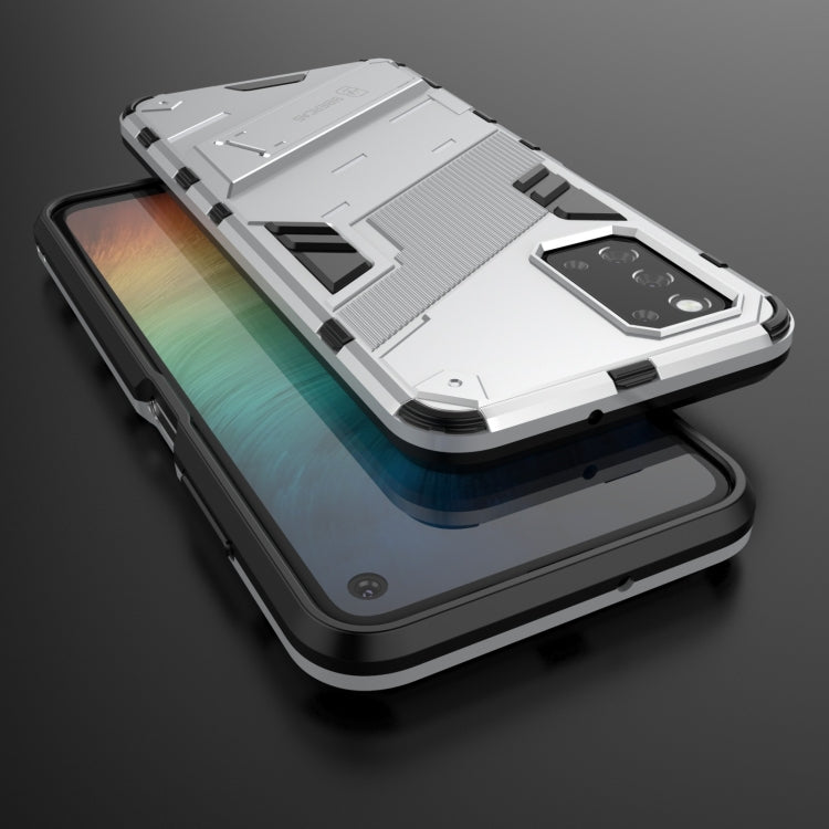 For Samsung Galaxy F52 5G Punk Armor 2 in 1 PC + TPU Shockproof Case with Invisible Holder