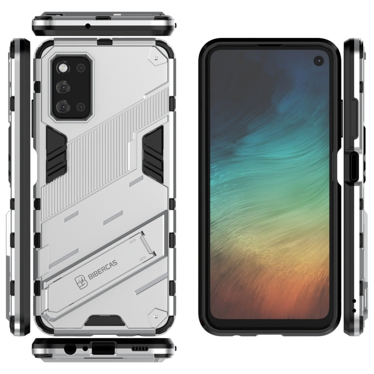 For Samsung Galaxy F52 5G Punk Armor 2 in 1 PC + TPU Shockproof Case with Invisible Holder