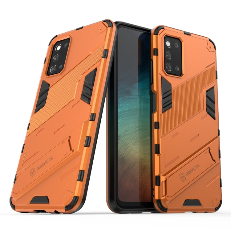 For Samsung Galaxy F52 5G Punk Armor 2 in 1 PC + TPU Shockproof Case with Invisible Holder