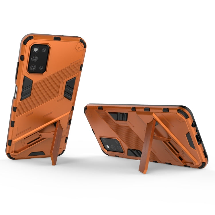 For Samsung Galaxy F52 5G Punk Armor 2 in 1 PC + TPU Shockproof Case with Invisible Holder
