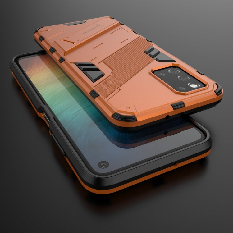 For Samsung Galaxy F52 5G Punk Armor 2 in 1 PC + TPU Shockproof Case with Invisible Holder