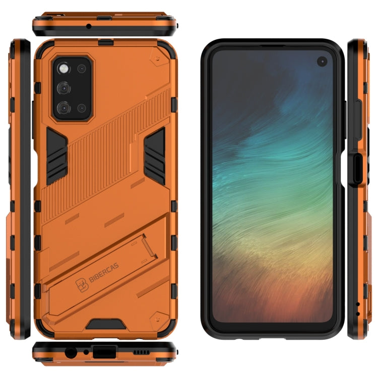 For Samsung Galaxy F52 5G Punk Armor 2 in 1 PC + TPU Shockproof Case with Invisible Holder