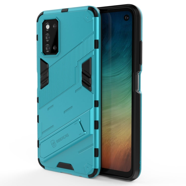 For Samsung Galaxy F52 5G Punk Armor 2 in 1 PC + TPU Shockproof Case with Invisible Holder