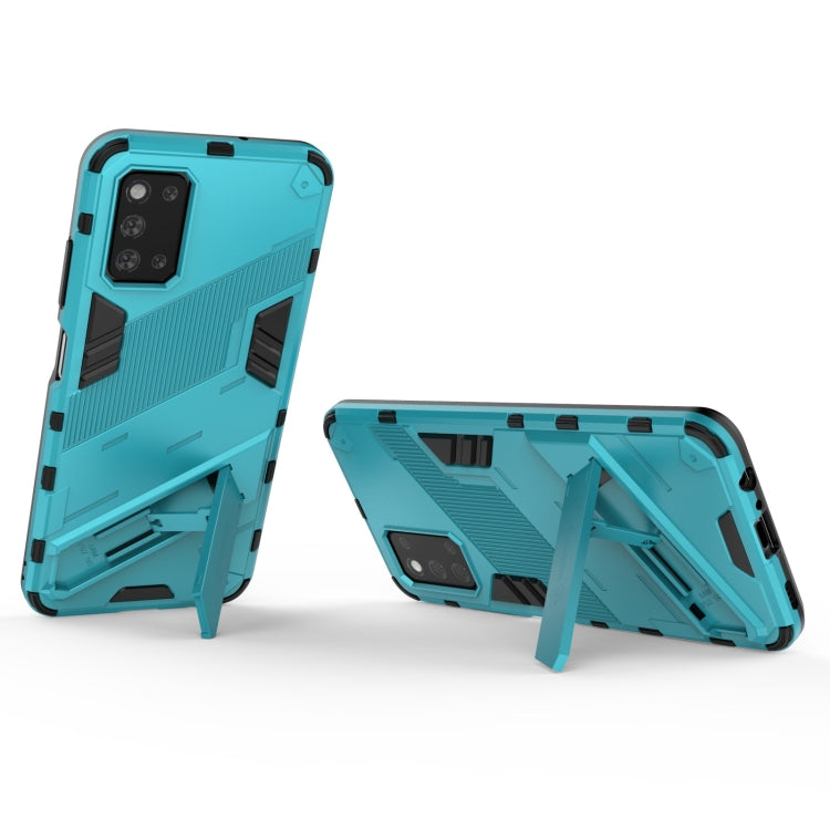 For Samsung Galaxy F52 5G Punk Armor 2 in 1 PC + TPU Shockproof Case with Invisible Holder