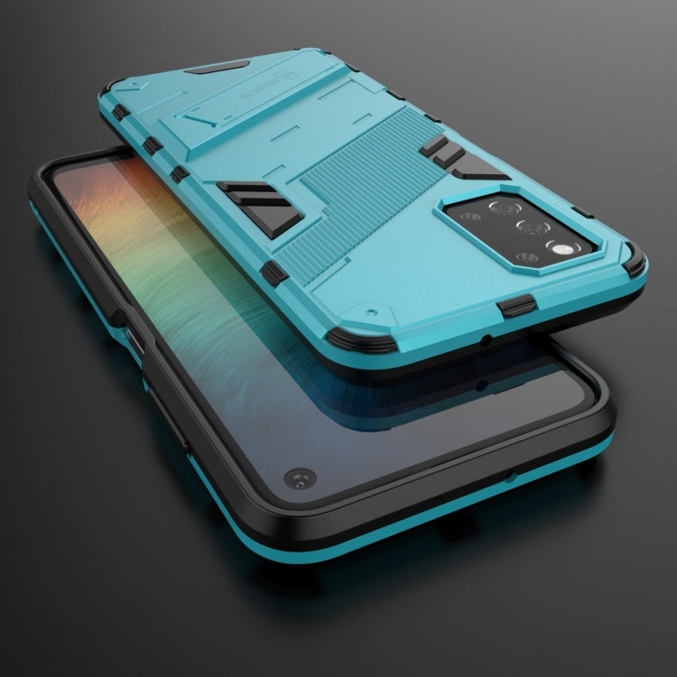 For Samsung Galaxy F52 5G Punk Armor 2 in 1 PC + TPU Shockproof Case with Invisible Holder