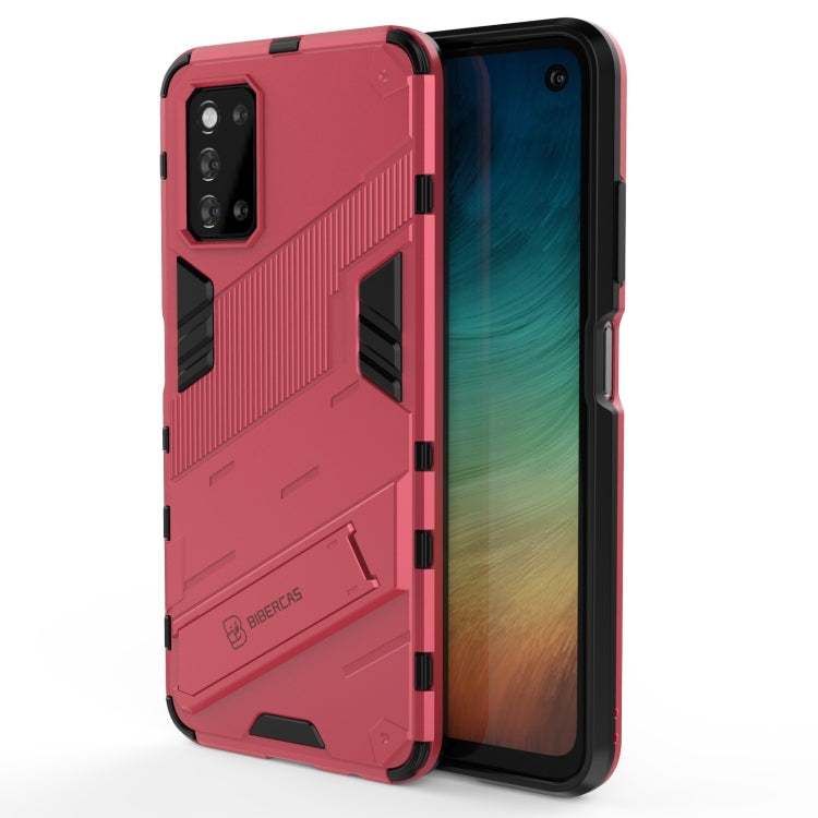 For Samsung Galaxy F52 5G Punk Armor 2 in 1 PC + TPU Shockproof Case with Invisible Holder