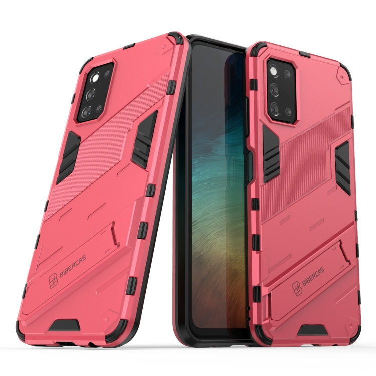 For Samsung Galaxy F52 5G Punk Armor 2 in 1 PC + TPU Shockproof Case with Invisible Holder