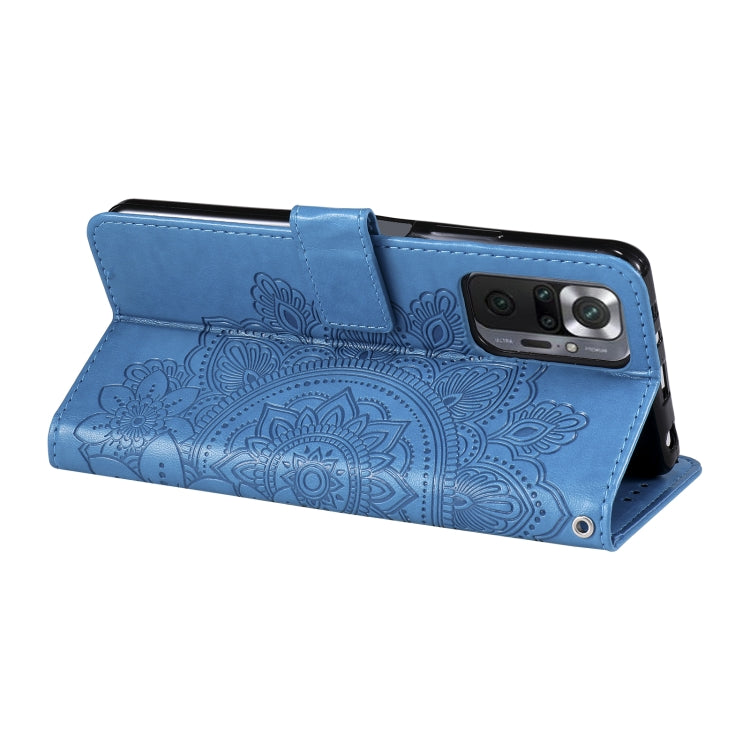 For Xiaomi Redmi Note 10 Pro / Note 10 Pro Max 7-petal Flowers Embossing Pattern Horizontal Flip PU Leather Case with Holder & Card Slots & Wallet & Photo Frame