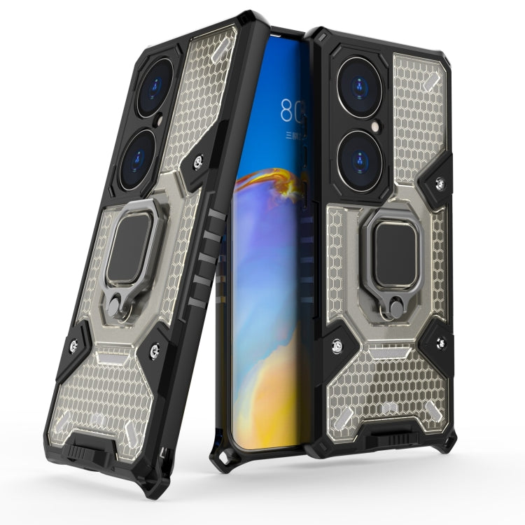 For Huawei P50 Pro Space PC+TPU Shockproof Case with Ring Holder