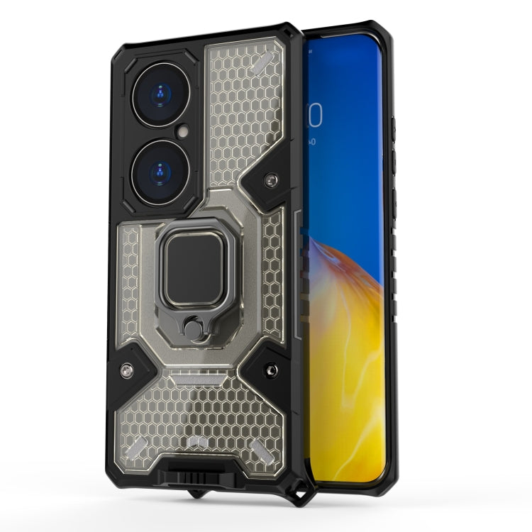 For Huawei P50 Pro Space PC+TPU Shockproof Case with Ring Holder