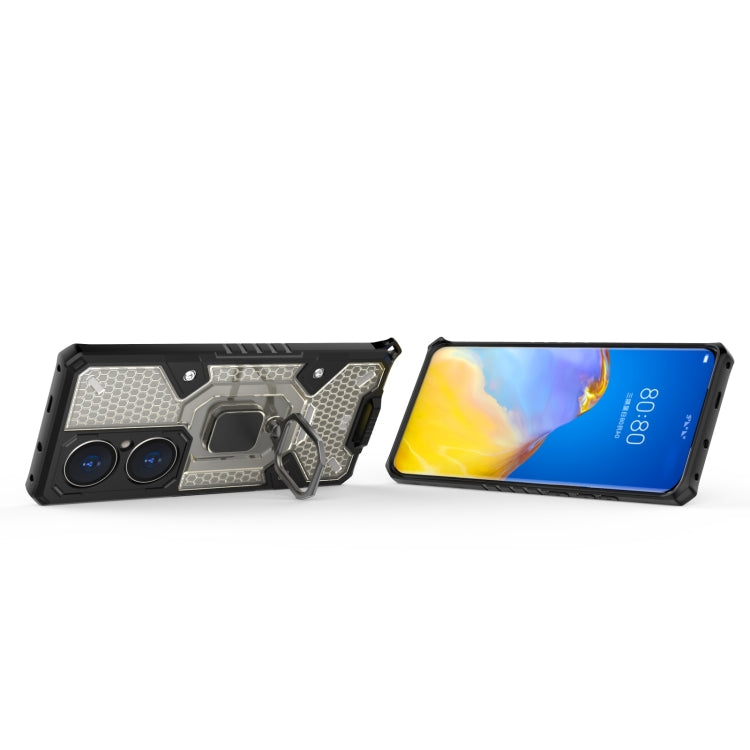 For Huawei P50 Pro Space PC+TPU Shockproof Case with Ring Holder